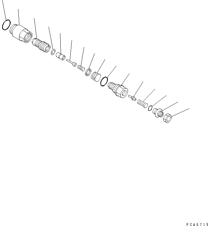 Схема запчастей Komatsu PC450LC-6 - КЛАПАН БЕЗОПАСНОСТИ ОСНОВН. КОМПОНЕНТЫ И РЕМКОМПЛЕКТЫ