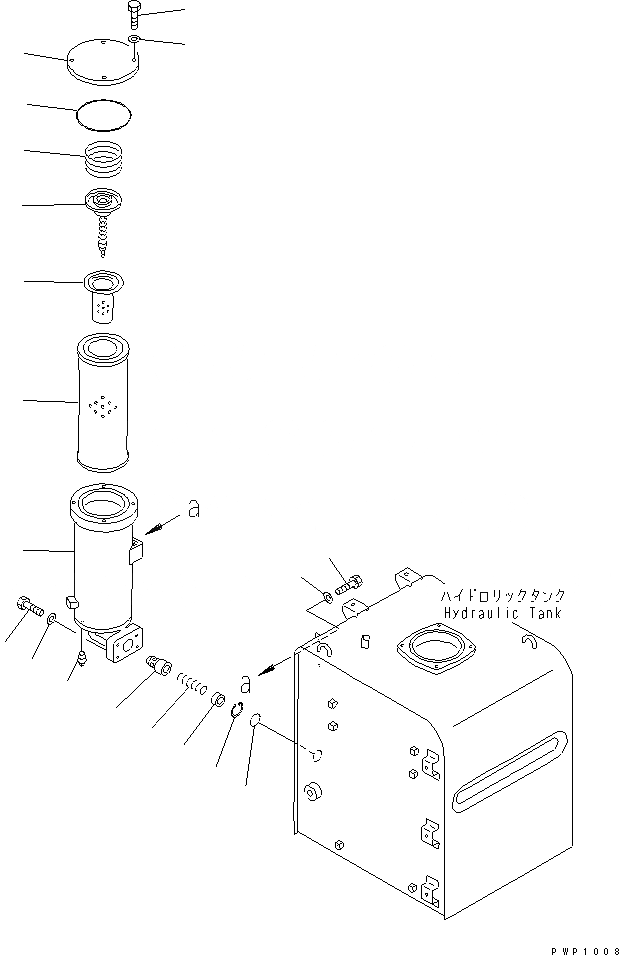 Схема запчастей Komatsu PC450LC-6K - ГИДР. БАК. (ФИЛЬТР.)(№K-K999) ГИДРАВЛИКА