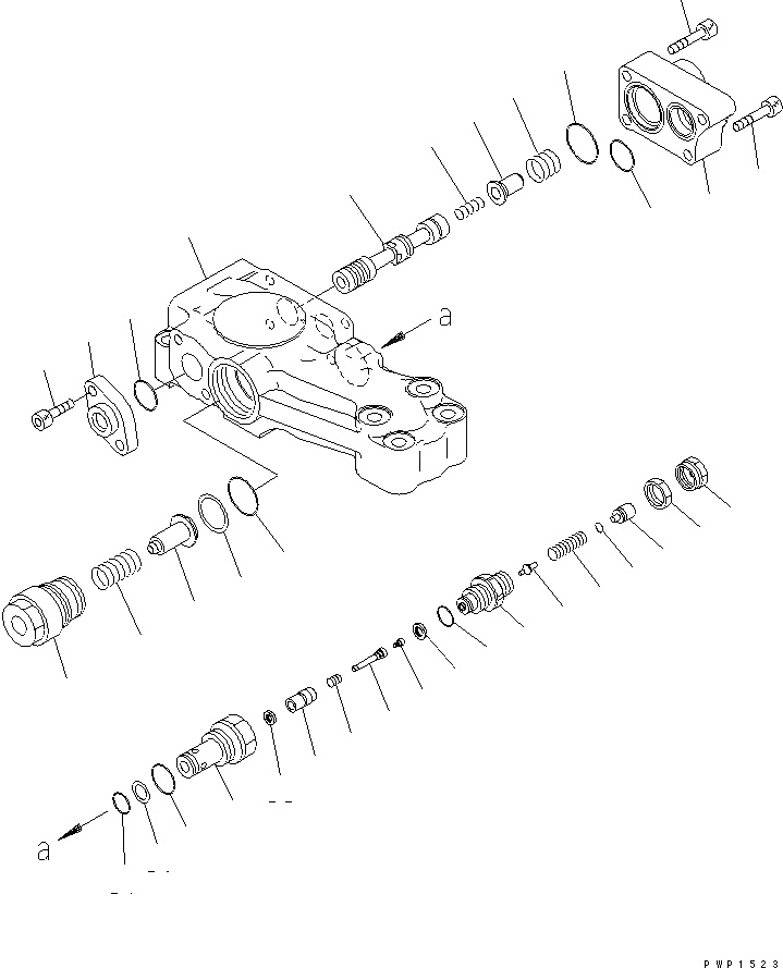 Схема запчастей Komatsu PC450LC-7K-E0 - КЛАПАН ПЕРЕГРУЗКИ (ДЛЯ ЦИЛИНДРА РУКОЯТИ) ОСНОВН. КОМПОНЕНТЫ И РЕМКОМПЛЕКТЫ
