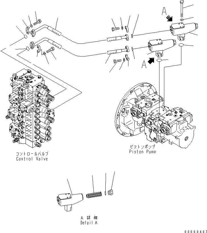 Схема запчастей Komatsu PC450LC-8 - ЛИНИЯ ПОДАЧИ (С IN ФИЛЬТР)(№7-) ГИДРАВЛИКА