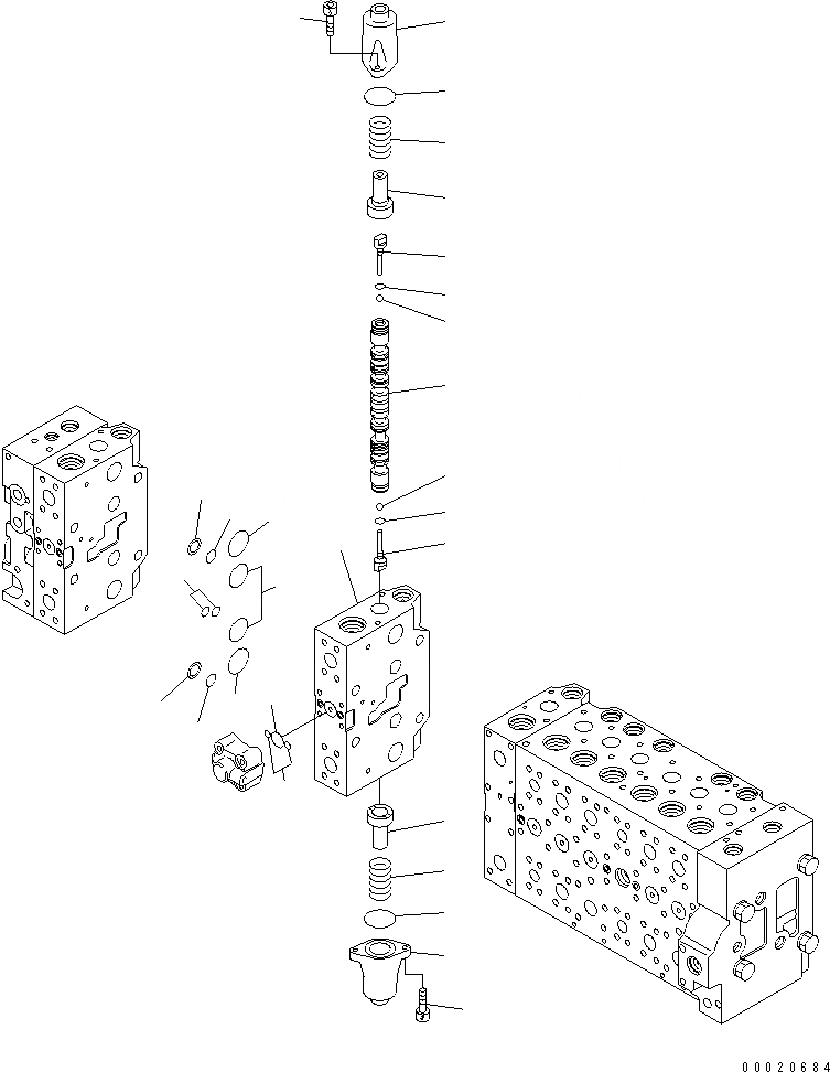 Схема запчастей Komatsu PC450LC-8 - ОСНОВН. КЛАПАН (-АКТУАТОР) (/) (№K-K99) Y ОСНОВН. КОМПОНЕНТЫ И РЕМКОМПЛЕКТЫ
