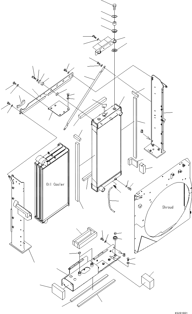 Схема запчастей Komatsu PC450LCHD-8 - ОХЛАЖД-Е (РАДИАТОР И РАМА) (№K-) C СИСТЕМА ОХЛАЖДЕНИЯ
