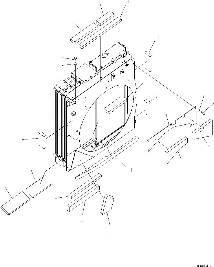 Схема запчастей Komatsu PC450LCHD-8 - ОХЛАЖД-Е (ЩИТКИ) (№K-) C СИСТЕМА ОХЛАЖДЕНИЯ