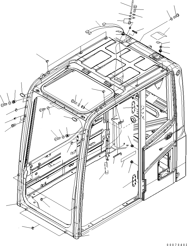 Схема запчастей Komatsu PC450LCHD-8 - OPERATORґS КАБИНА (KOMTRAX FILM АНТЕННА И GALEO ПЛАСТИНА) (ORBCOM ТИП) (СПЕЦ-Я ДЛЯ РАЗРУШ. ЗДАНИЙ) (№K89-) K OPERATORґS ОБСТАНОВКА И СИСТЕМА УПРАВЛЕНИЯ