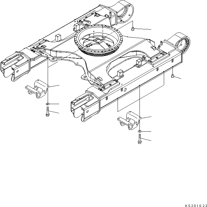 Схема запчастей Komatsu PC450LCHD-8 - ЗАЩИТА ОПОРНЫХ КАТКОВ (ЦЕНТР. ТИП) (PCLC) R ХОДОВАЯ