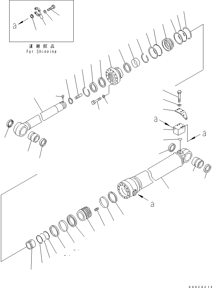 Схема запчастей Komatsu PC450LCHD-8 - ЦИЛИНДР РУКОЯТИ(ДЛЯ КЛАПАНА ПЕРЕГРУЗКИ) (ДЛЯ .M РУКОЯТЬ) Y ОСНОВН. КОМПОНЕНТЫ И РЕМКОМПЛЕКТЫ
