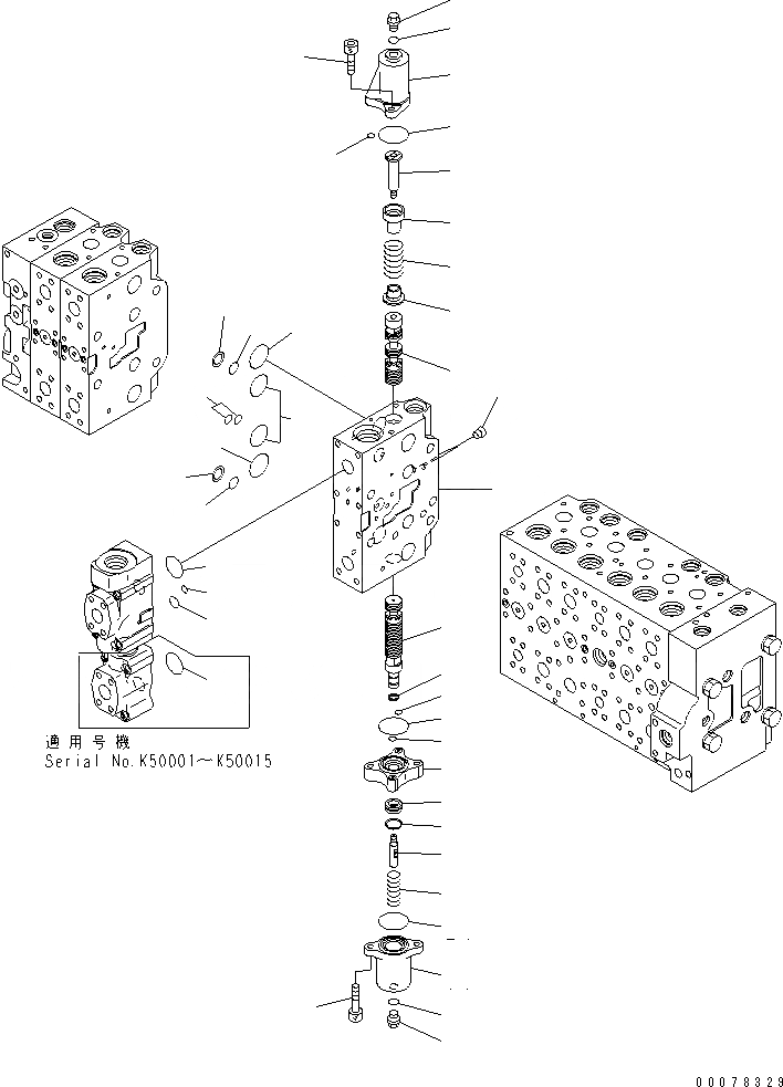 Схема запчастей Komatsu PC450LCHD-8 - ОСНОВН. КЛАПАН (-АКТУАТОР) (7/) (№K-K99) Y ОСНОВН. КОМПОНЕНТЫ И РЕМКОМПЛЕКТЫ