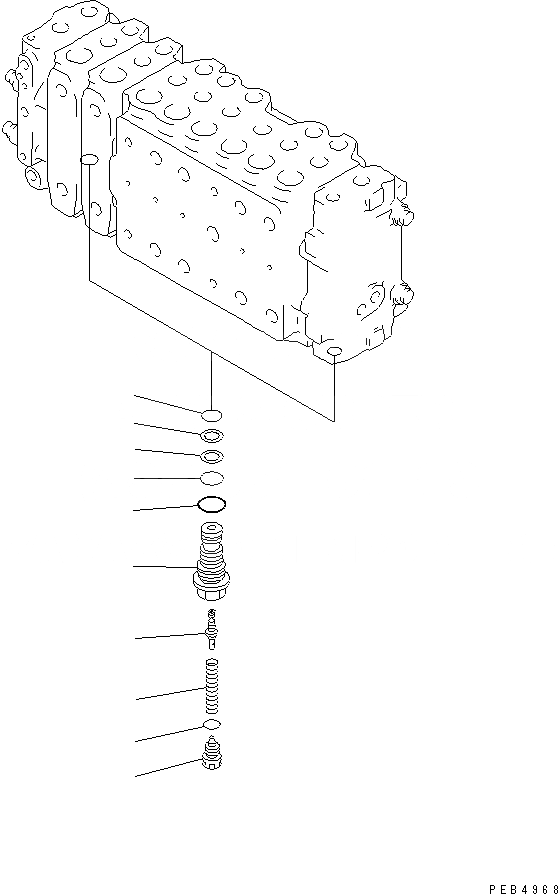 Схема запчастей Komatsu PC450LC-6Z - ОСНОВН. КЛАПАН (-АКТУАТОР) (/)(№7-) ОСНОВН. КОМПОНЕНТЫ И РЕМКОМПЛЕКТЫ