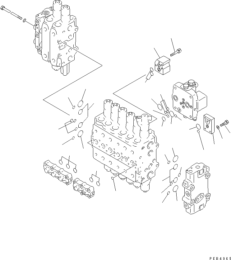 Схема запчастей Komatsu PC450LC-6K-KE - ОСНОВН. КЛАПАН (-АКТУАТОР) (/) ОСНОВН. КОМПОНЕНТЫ И РЕМКОМПЛЕКТЫ