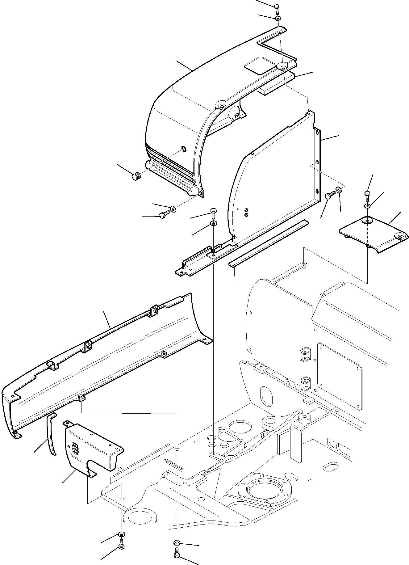 Схема запчастей Komatsu PC45R-8 - ПРАВ. COVER ЧАСТИ КОРПУСА И КАБИНА