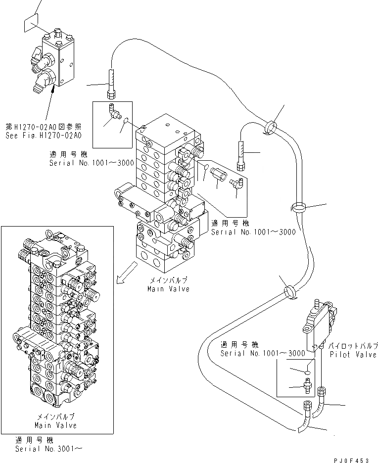 Схема запчастей Komatsu PC45MR-1 - ATTCHMENT ЛИНИЯ (PPC ЛИНИЯ) ГИДРАВЛИКА