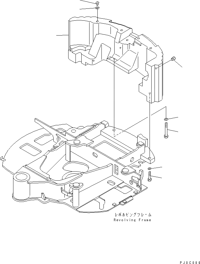 Схема запчастей Komatsu PC45MR-1 - ПРОТИВОВЕС (7KG)(№-) ЧАСТИ КОРПУСА