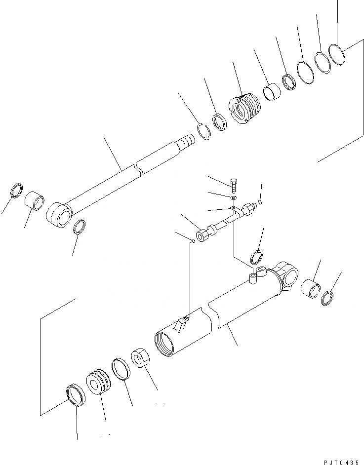 Схема запчастей Komatsu PC45MR-1 - SLIDE ЦИЛИНДР (ВНУТР. ЧАСТИ)(№-) ОСНОВН. КОМПОНЕНТЫ И РЕМКОМПЛЕКТЫ