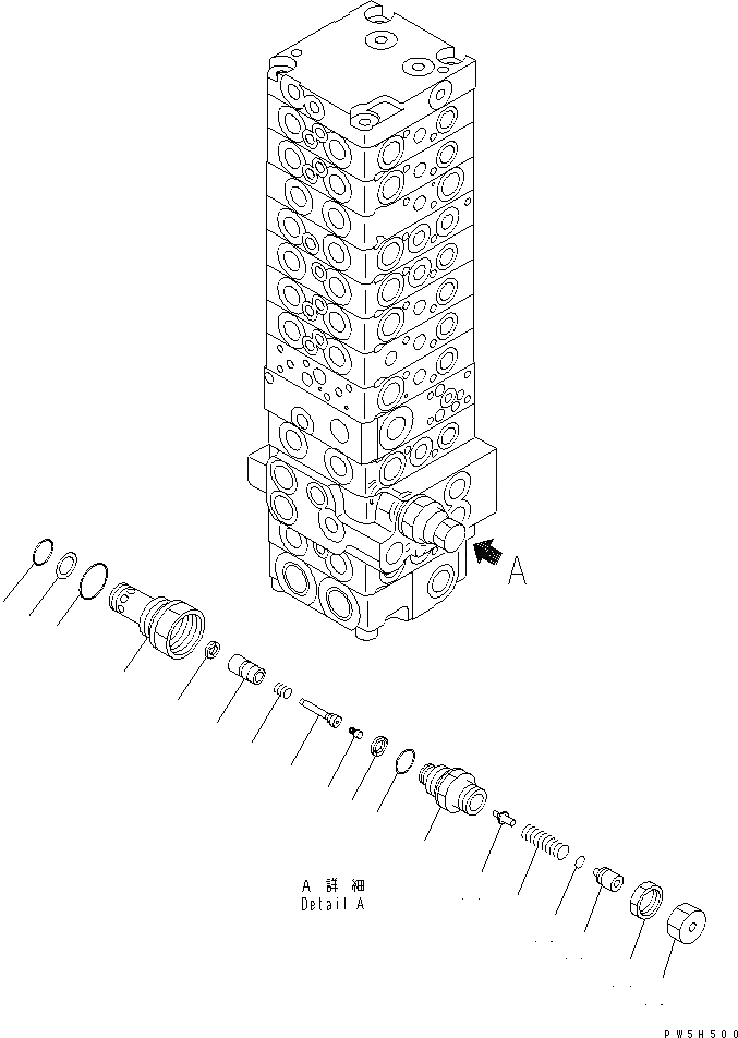 Схема запчастей Komatsu PC45MR-1 - ОСНОВН. КЛАПАН (-КЛАПАН) (/) (ДЛЯ ПОВОРОТН. ОТВАЛА С ИЗМ. УГЛОМ)(№-) ОСНОВН. КОМПОНЕНТЫ И РЕМКОМПЛЕКТЫ