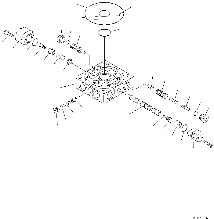 Схема запчастей Komatsu PC45MR-1 - СЕРВИСНЫЙ КЛАПАН (/) ОСНОВН. КОМПОНЕНТЫ И РЕМКОМПЛЕКТЫ