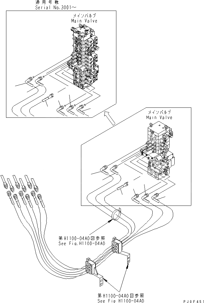 Схема запчастей Komatsu PC45MRX-1 - ACTUATER ЛИНИЯ (ЕС ARRANGEMENT)(№-) ГИДРАВЛИКА