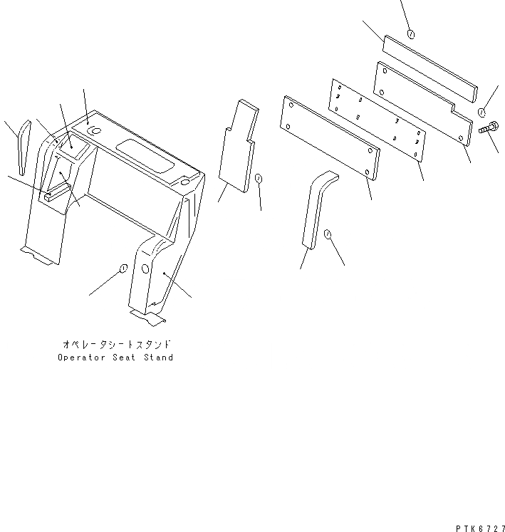 Схема запчастей Komatsu PC45MRX-1 - КАБИНА (ЩИТКИ) (TOPS КАБИНА)(№-) КАБИНА ОПЕРАТОРА И СИСТЕМА УПРАВЛЕНИЯ