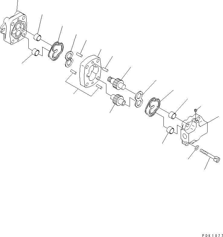 Схема запчастей Komatsu PC45MRX-1 - ОСНОВН. НАСОС (/)(№-) ОСНОВН. КОМПОНЕНТЫ И РЕМКОМПЛЕКТЫ