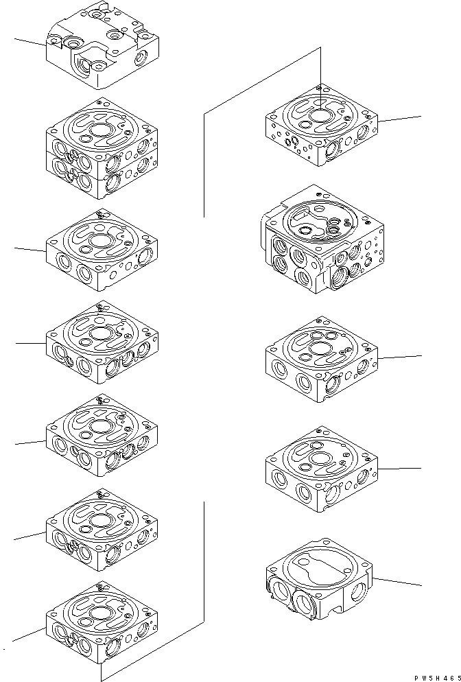 Схема запчастей Komatsu PC45MRX-1 - ОСНОВН. КЛАПАН (-КЛАПАН) (/) (ДЛЯ НАВЕСН. ОБОРУД.)(№-) ОСНОВН. КОМПОНЕНТЫ И РЕМКОМПЛЕКТЫ
