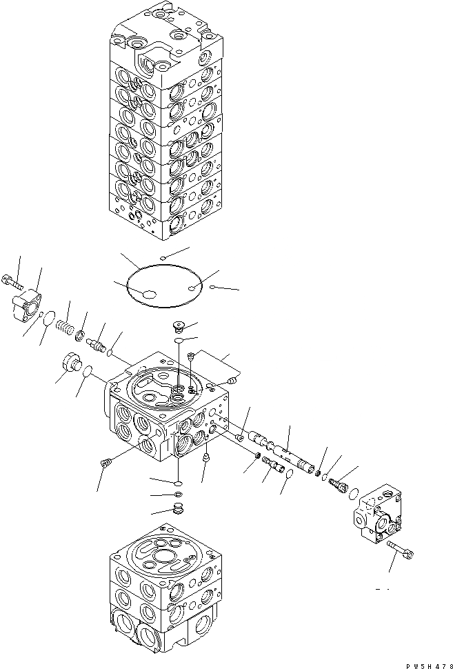 Схема запчастей Komatsu PC45MRX-1 - ОСНОВН. КЛАПАН (-КЛАПАН) (/) (ДЛЯ ВЫСОК. ЕМК. НАВЕСН. ОБОРУД) ОСНОВН. КОМПОНЕНТЫ И РЕМКОМПЛЕКТЫ