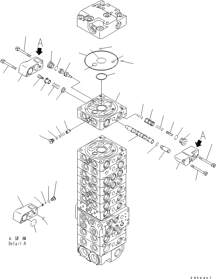 Схема запчастей Komatsu PC45MRX-1 - ОСНОВН. КЛАПАН (-КЛАПАН) (/) (ДЛЯ ВЫСОК. ЕМК. НАВЕСН. ОБОРУД) ОСНОВН. КОМПОНЕНТЫ И РЕМКОМПЛЕКТЫ