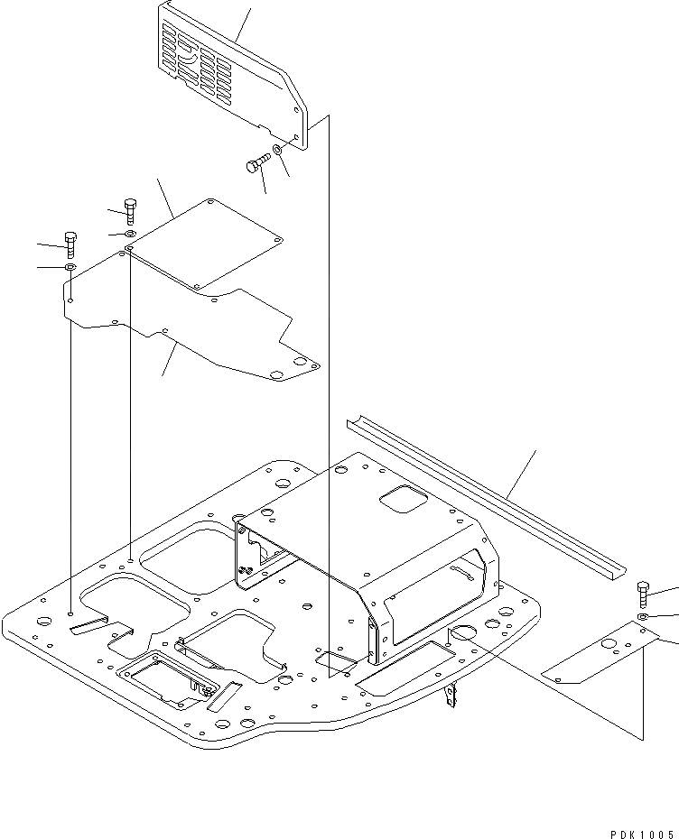Схема запчастей Komatsu PC45R-8 - ПОКРЫТИЕ ПОЛА (ПОКРЫТИЕ ПОЛА) (ДЛЯ НАВЕСА) КАБИНА ОПЕРАТОРА И СИСТЕМА УПРАВЛЕНИЯ