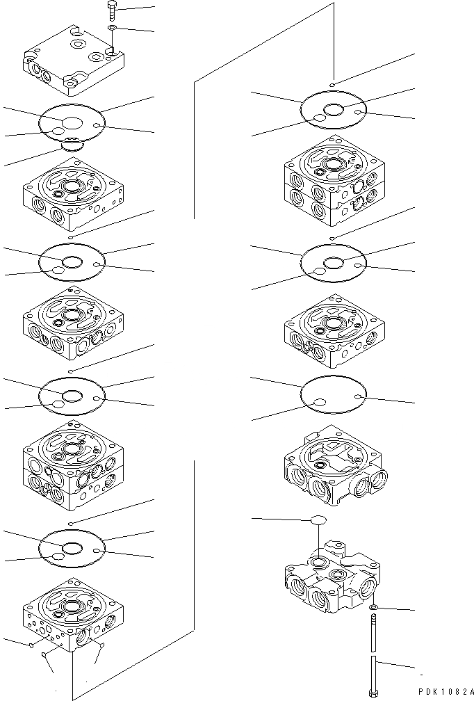 Схема запчастей Komatsu PC45R-8 - ОСНОВН. КЛАПАН (8-КЛАПАН) (/) ОСНОВН. КОМПОНЕНТЫ И РЕМКОМПЛЕКТЫ