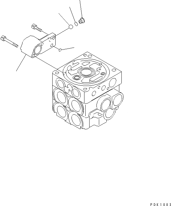 Схема запчастей Komatsu PC45R-8 - ОСНОВН. КЛАПАН (8-КЛАПАН) (/) ОСНОВН. КОМПОНЕНТЫ И РЕМКОМПЛЕКТЫ