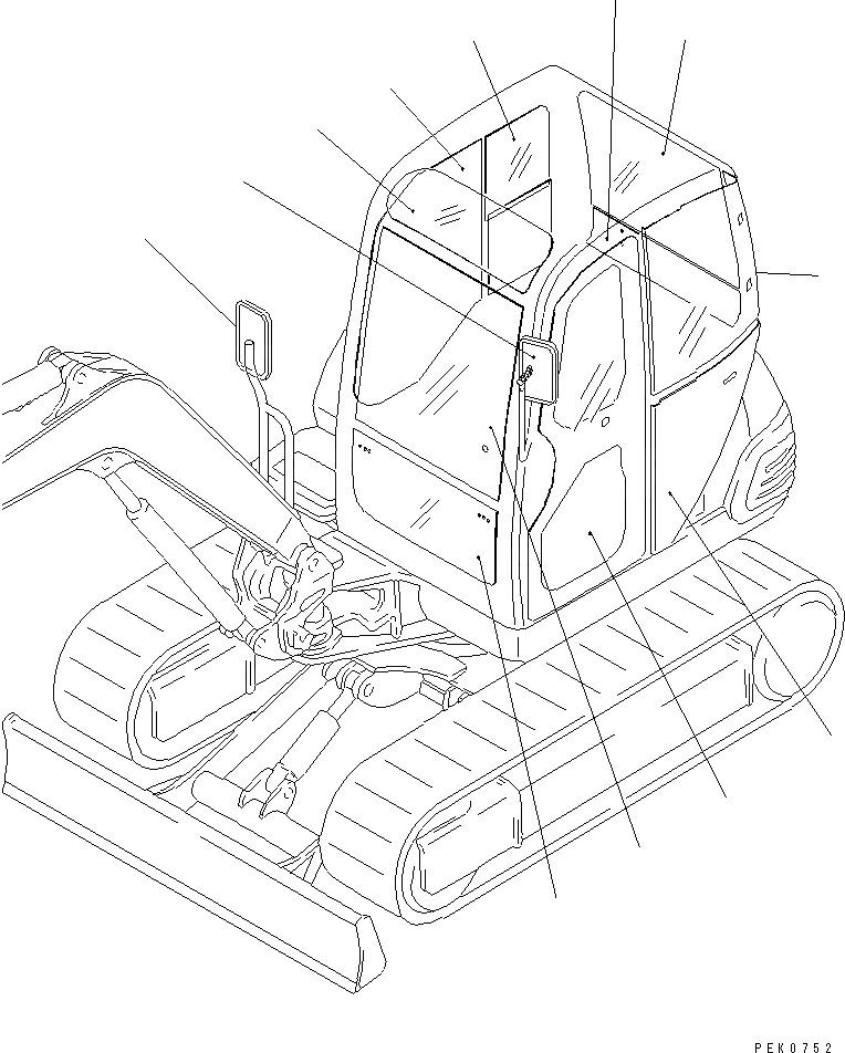 Схема запчастей Komatsu PC45R-8 - СТЕКЛА И ЗАДН. VIEW MIRROR КАТАЛОГИ ЗЧ