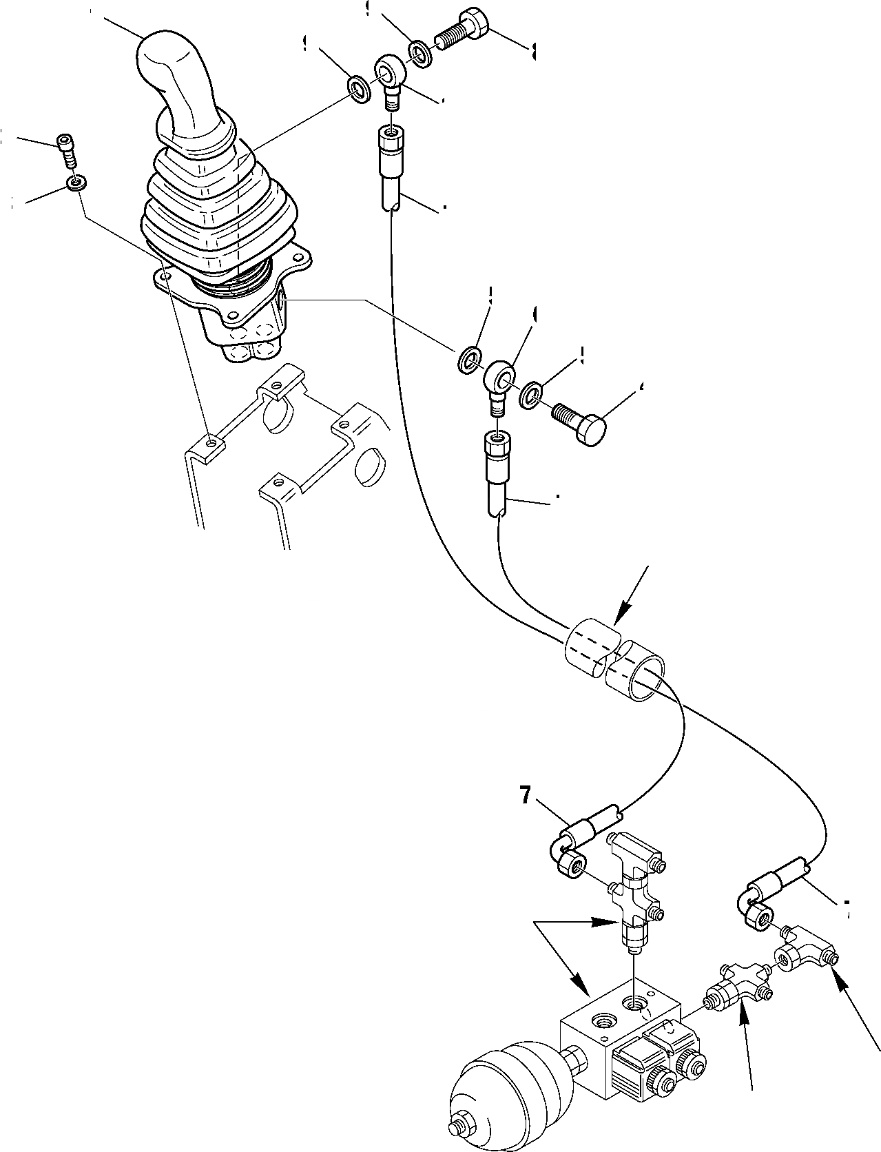 Схема запчастей Komatsu PC45R-8 - ГИДРОЛИНИЯ ПРАВ. (СЕРВОУПРАВЛ. ЛИНИЯ) УПРАВЛ-Е РАБОЧИМ ОБОРУДОВАНИЕМ