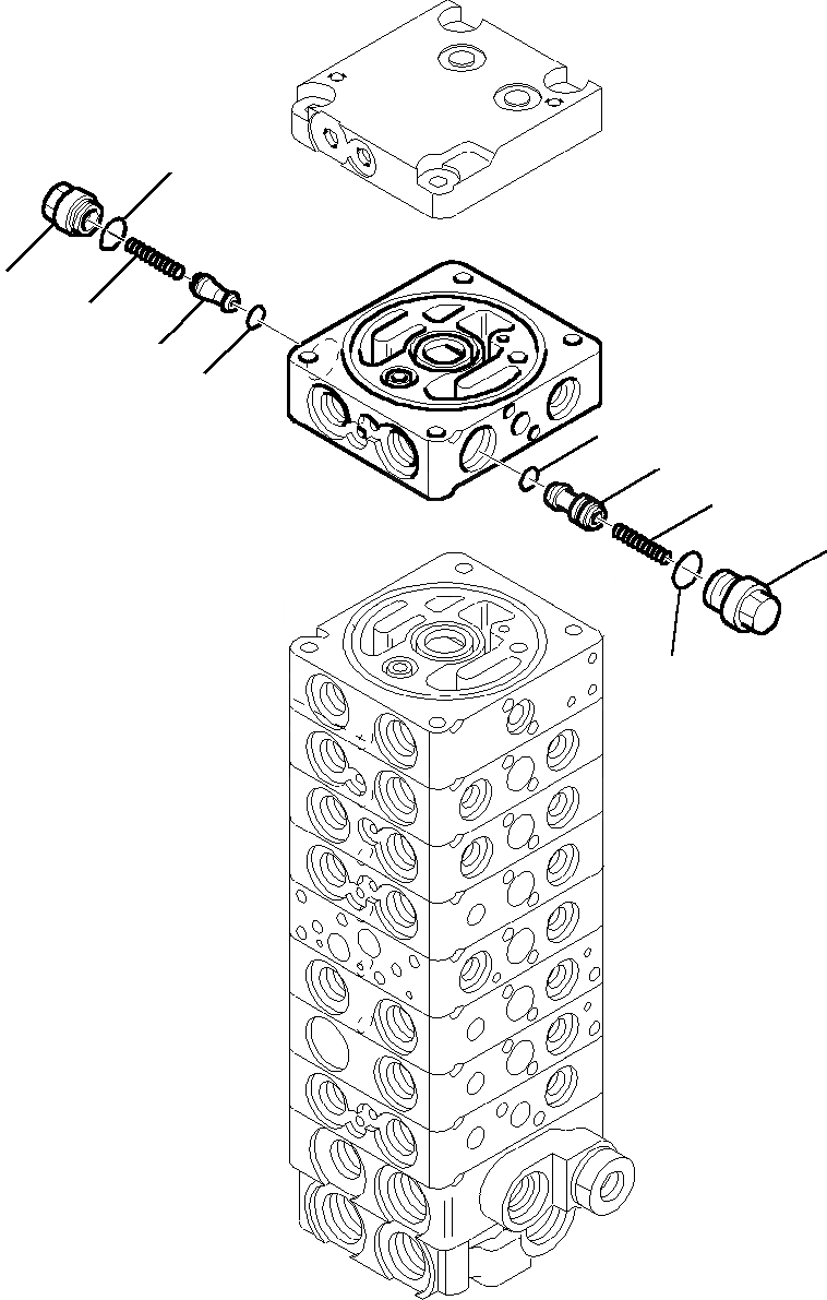 Схема запчастей Komatsu PC45R-8 - УПРАВЛЯЮЩ. КЛАПАН (7/7) УПРАВЛ-Е РАБОЧИМ ОБОРУДОВАНИЕМ