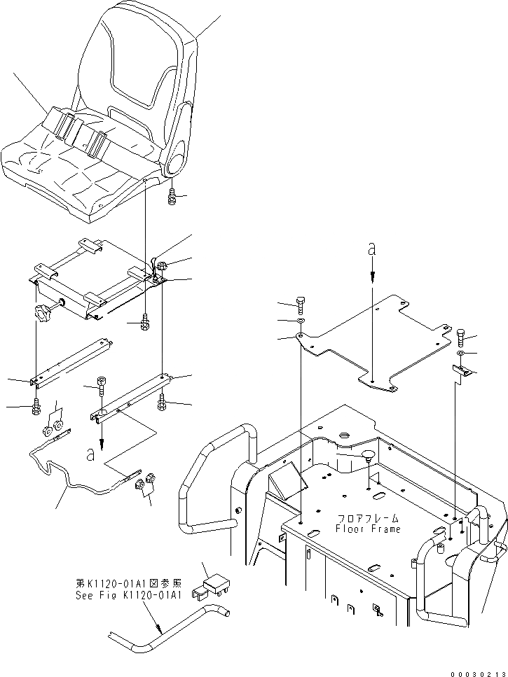 Схема запчастей Komatsu PC50MR-2 - СИДЕНЬЕ ОПЕРАТОРА (С ПОДВЕСКОЙ) (ДЛЯ СЕВ. АМЕРИКИ)(№-) КАБИНА ОПЕРАТОРА И СИСТЕМА УПРАВЛЕНИЯ