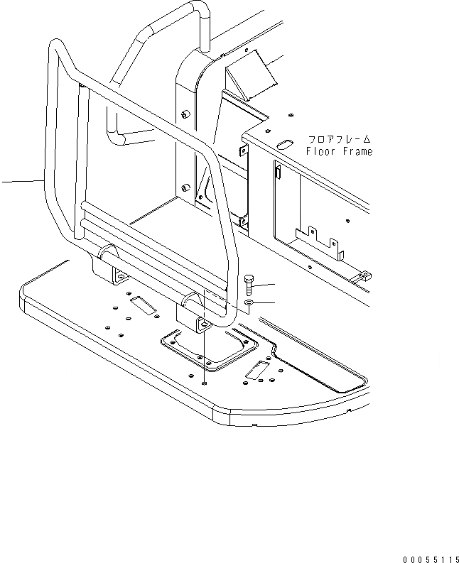 Схема запчастей Komatsu PC50MR-2 - ПОРУЧНИ (ДЛЯ СЕВ. АМЕРИКИ)(№8-) КАБИНА ОПЕРАТОРА И СИСТЕМА УПРАВЛЕНИЯ