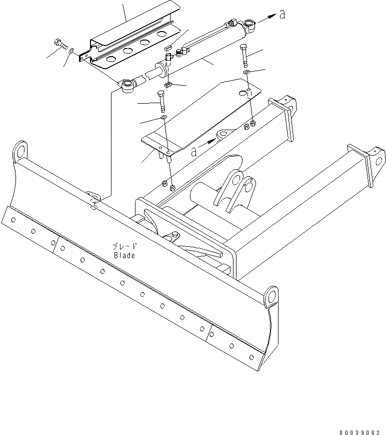 Схема запчастей Komatsu PC50MR-2 - ANGLE SYLINDER (ДЛЯ ПОВОРОТН. ОТВАЛА С ИЗМ. УГЛОМ) РАБОЧЕЕ ОБОРУДОВАНИЕ