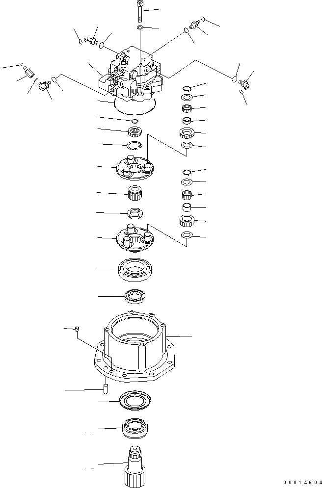 Схема запчастей Komatsu PC50MR-2 - ПОВОРОТН. MACHINARY (ВНУТР. ЧАСТИ) ОСНОВН. КОМПОНЕНТЫ И РЕМКОМПЛЕКТЫ