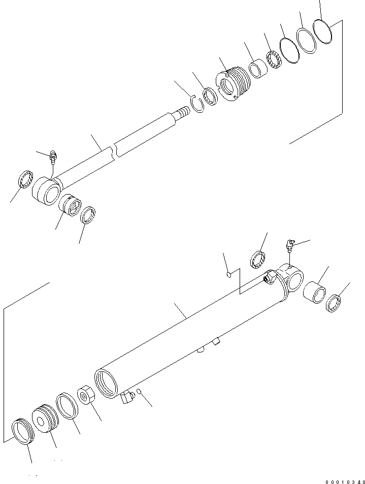 Схема запчастей Komatsu PC50MR-2 - ЦИЛИНДР ПОВОРОТА СТРЕЛЫ ОСНОВН. КОМПОНЕНТЫ И РЕМКОМПЛЕКТЫ