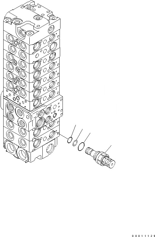 Схема запчастей Komatsu PC50MR-2 - ОСНОВН. КЛАПАН (9-КЛАПАН) (/) ОСНОВН. КОМПОНЕНТЫ И РЕМКОМПЛЕКТЫ