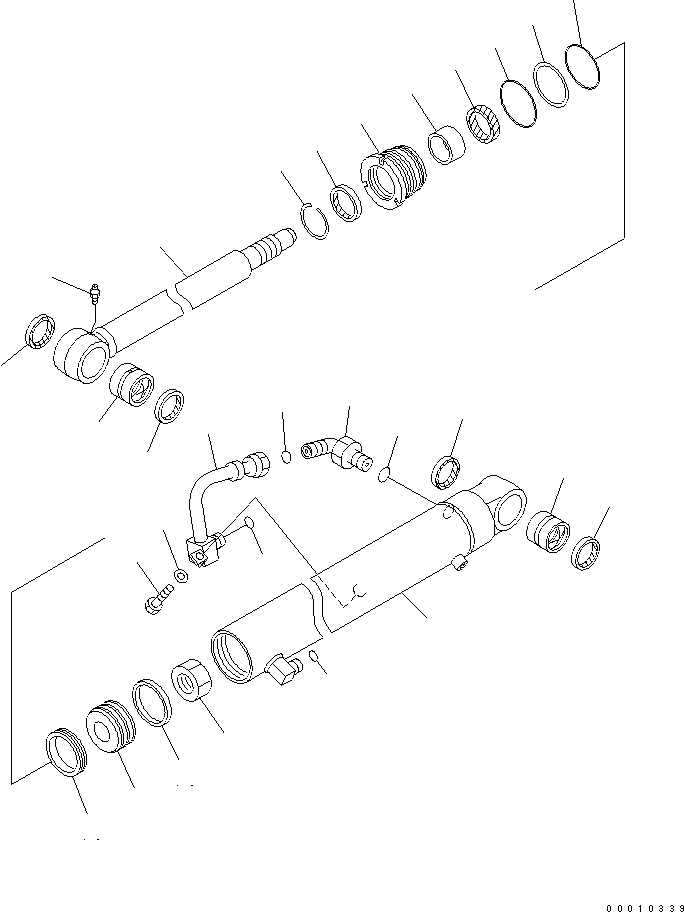 Схема запчастей Komatsu PC50MR-2 - ЦИЛИНДР РУКОЯТИ ОСНОВН. КОМПОНЕНТЫ И РЕМКОМПЛЕКТЫ