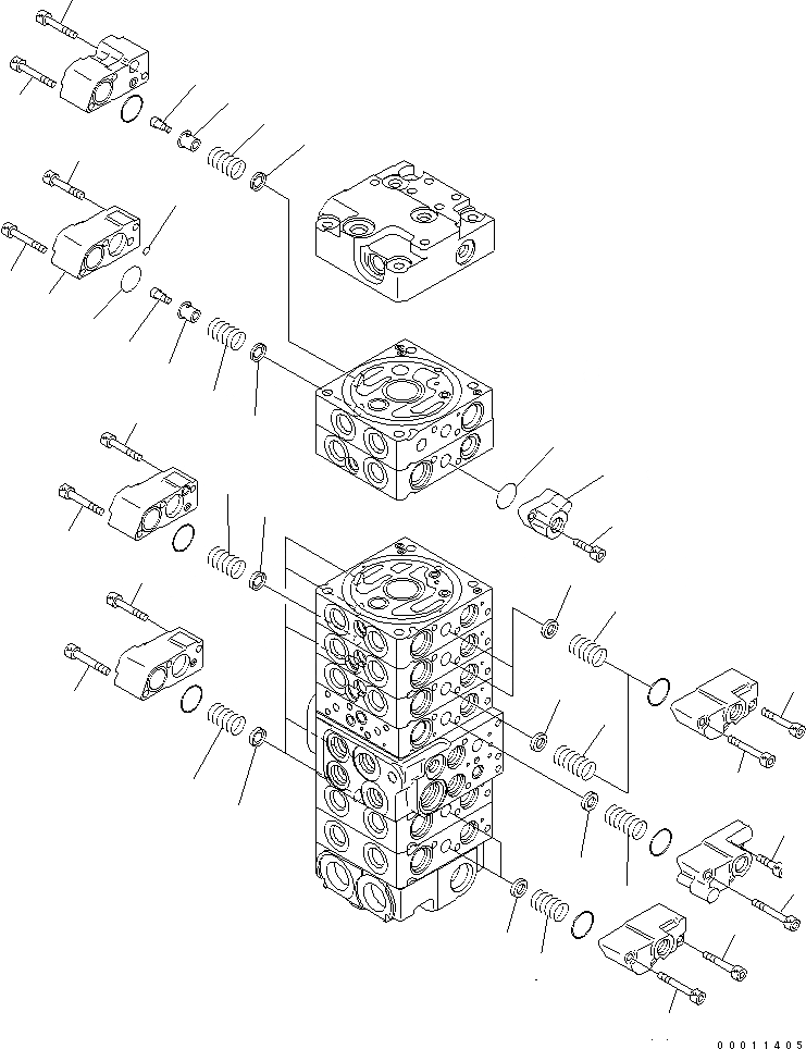 Схема запчастей Komatsu PC50MR-2 - ОСНОВН. КЛАПАН (8-КЛАПАН) (/) ОСНОВН. КОМПОНЕНТЫ И РЕМКОМПЛЕКТЫ