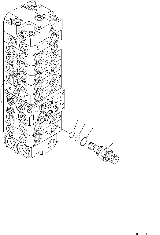 Схема запчастей Komatsu PC50MR-2 - ОСНОВН. КЛАПАН (8-КЛАПАН) (/) ОСНОВН. КОМПОНЕНТЫ И РЕМКОМПЛЕКТЫ
