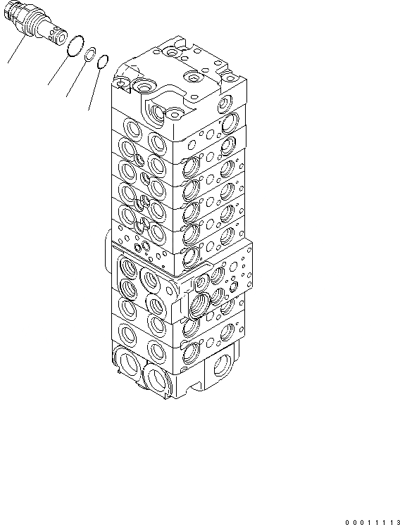 Схема запчастей Komatsu PC50MR-2 - ОСНОВН. КЛАПАН (8-КЛАПАН) (/) ОСНОВН. КОМПОНЕНТЫ И РЕМКОМПЛЕКТЫ