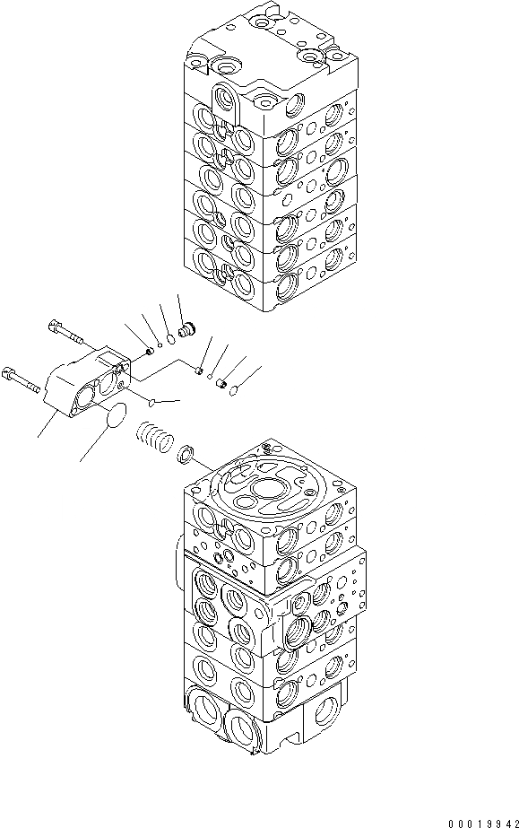 Схема запчастей Komatsu PC50MR-2 - ОСНОВН. КЛАПАН (-КЛАПАН) (7/) ОСНОВН. КОМПОНЕНТЫ И РЕМКОМПЛЕКТЫ