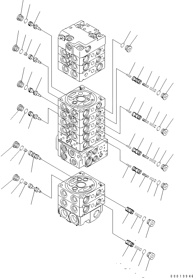 Схема запчастей Komatsu PC50MR-2 - ОСНОВН. КЛАПАН (-КЛАПАН) (/) ОСНОВН. КОМПОНЕНТЫ И РЕМКОМПЛЕКТЫ