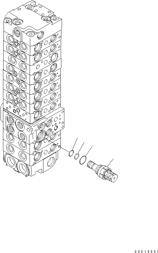 Схема запчастей Komatsu PC50MR-2 - ОСНОВН. КЛАПАН (-КЛАПАН) (/) ОСНОВН. КОМПОНЕНТЫ И РЕМКОМПЛЕКТЫ