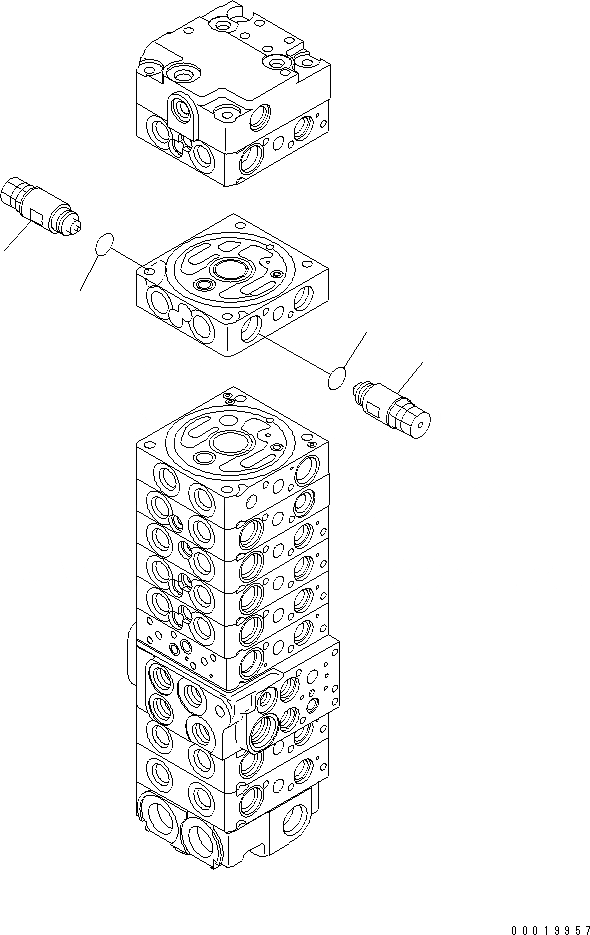 Схема запчастей Komatsu PC50MR-2 - ОСНОВН. КЛАПАН (-КЛАПАН) (/) ОСНОВН. КОМПОНЕНТЫ И РЕМКОМПЛЕКТЫ