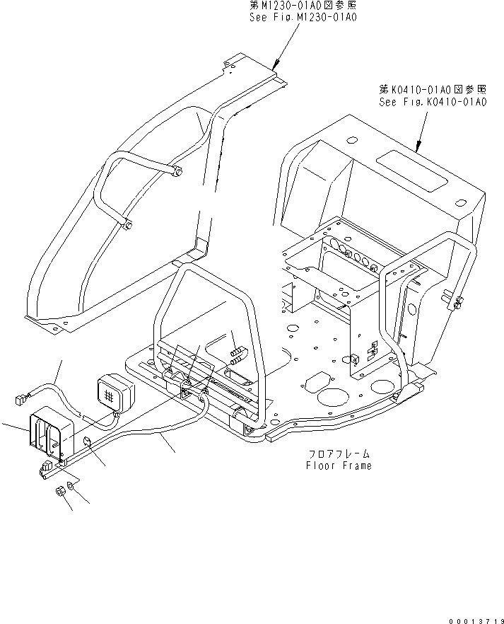 Схема запчастей Komatsu PC50MR-2 - ДОПОЛН. РАБОЧ. ОСВЕЩЕНИЕ (ДЛЯ НАВЕСА) ЭЛЕКТРИКА