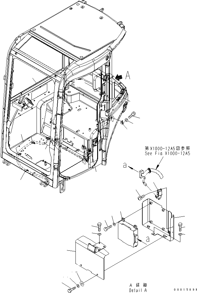 Схема запчастей Komatsu PC50MR-2-AC - РУКОЯТЬ CRANE (ЭЛЕКТР. /) (ДЛЯ КАБИНЫ) СПЕЦ. ОПЦИИ