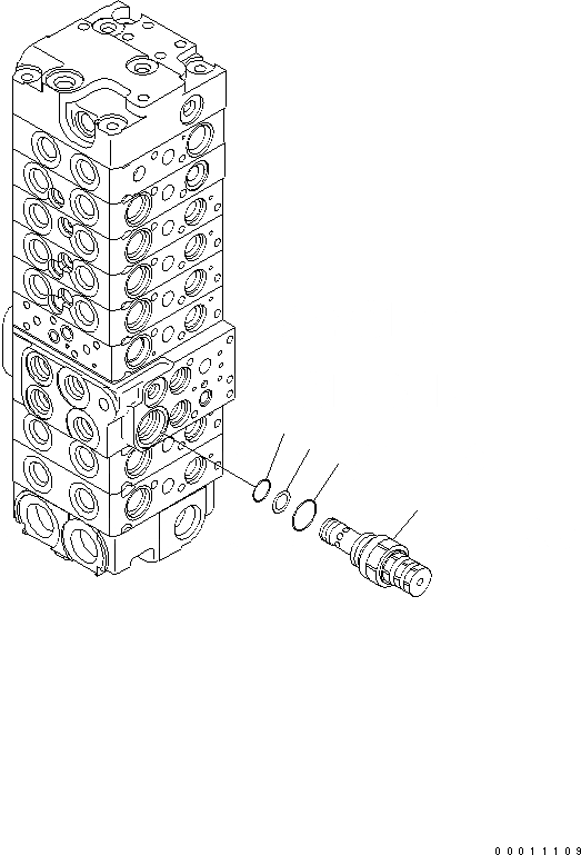 Схема запчастей Komatsu PC50MR-2-AC - ОСНОВН. КЛАПАН (8-КЛАПАН) (/) ОСНОВН. КОМПОНЕНТЫ И РЕМКОМПЛЕКТЫ