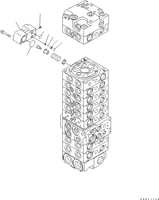 Схема запчастей Komatsu PC50MR-2-AC - ОСНОВН. КЛАПАН (9-КЛАПАН) (9/) ОСНОВН. КОМПОНЕНТЫ И РЕМКОМПЛЕКТЫ