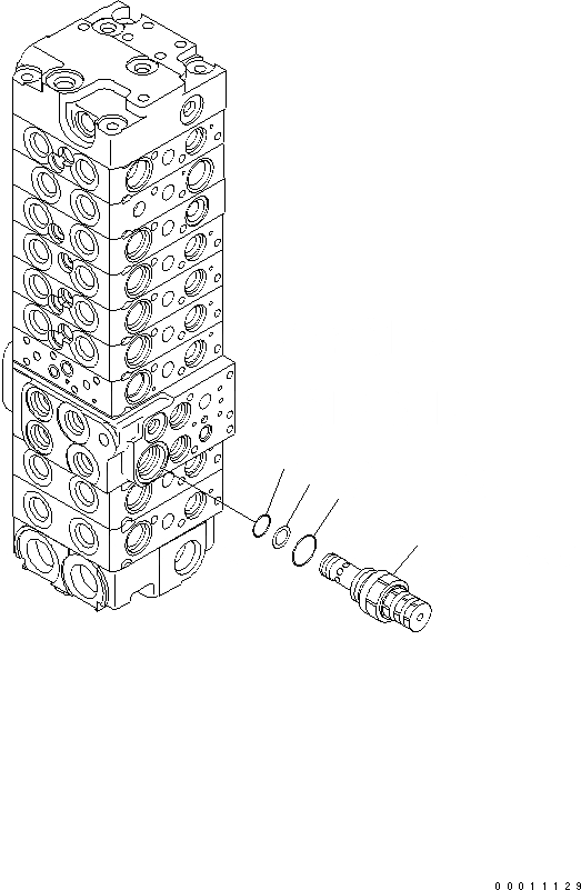 Схема запчастей Komatsu PC50MR-2-AC - ОСНОВН. КЛАПАН (9-КЛАПАН) (/) ОСНОВН. КОМПОНЕНТЫ И РЕМКОМПЛЕКТЫ
